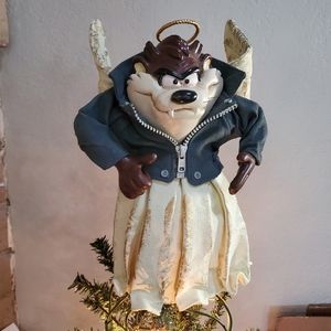 Vintage Taz angel tree topper with halo & wings